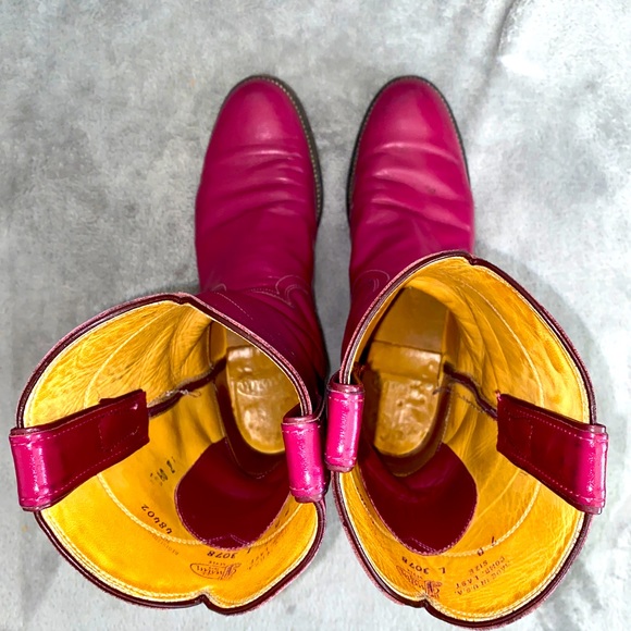 Womens Justin Boot, Pink - Picture 2 of 4